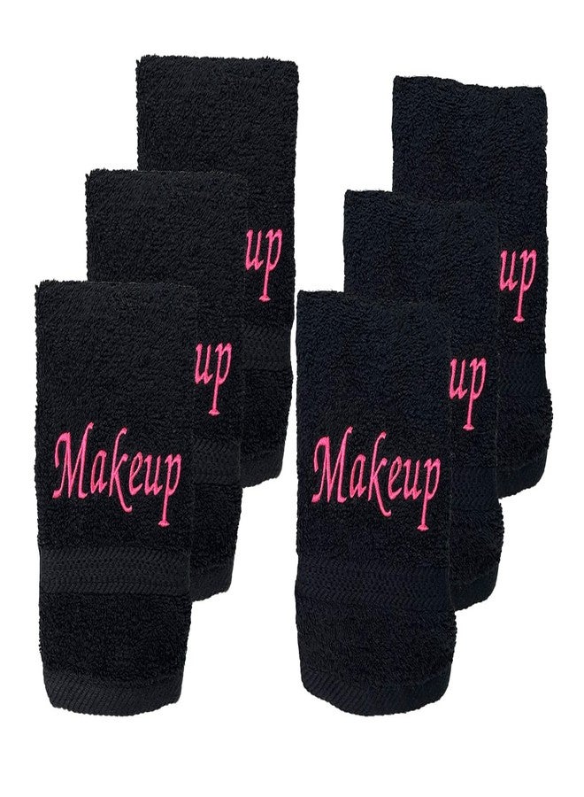 Liberty21 Makeup Remover Towels. Fingertip Face Reusable Washcloths. Embroidered, 100% Soft Cotton. Facial Cleansing. Pack of 6. - Image 1